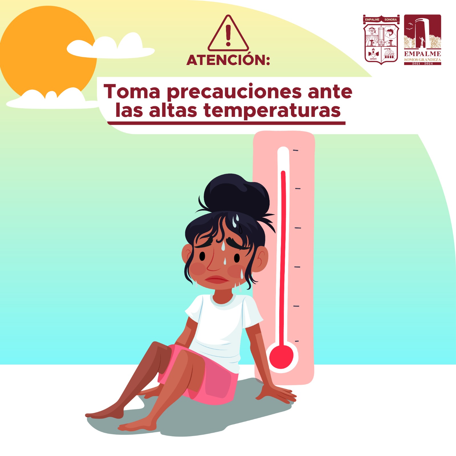 <em>Reitera Salud Municipal a población el llamado a extremar cuidados ante altas temperaturas</em>