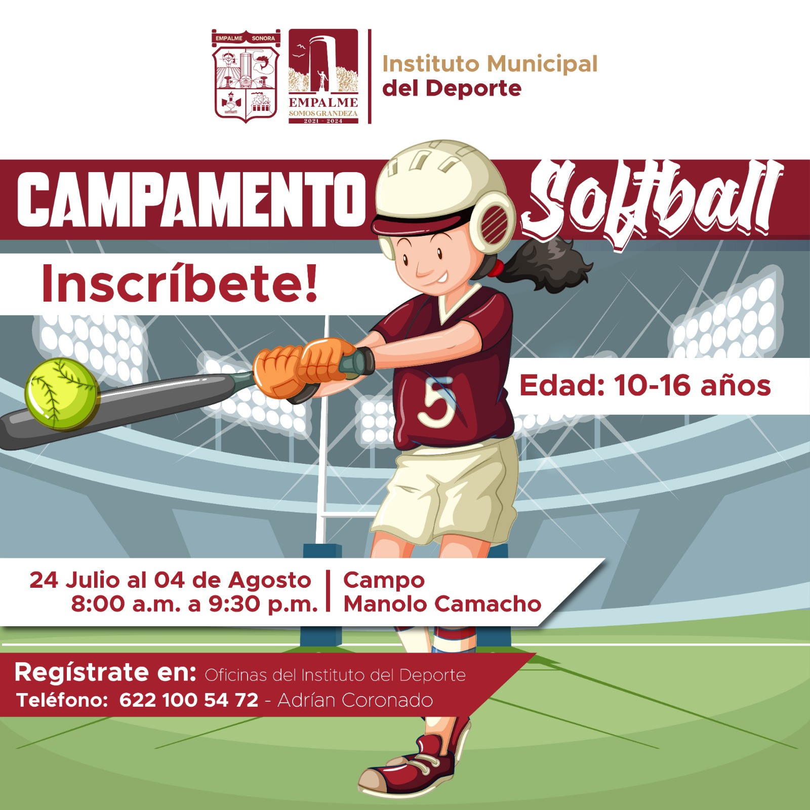 <em>Alcalde Luis Fuentes impulsa el deporte y la actividad física con campamentos de softbol, box, basquetbol y futbol</em>