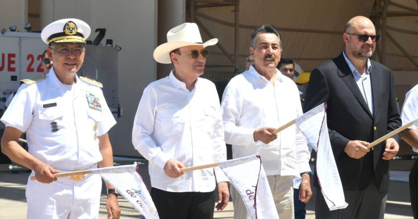 Gobernador Durazo y SEMAR arrancan obras de modernización de aeropuertos de Ciudad Obregón y Guaymas