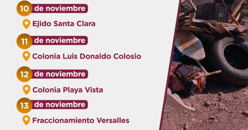 Promueve Ayuntamiento de Guaymas Jornada de descacharre del 10 al 14 de noviembre