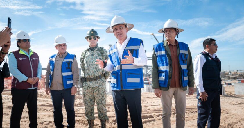 Reporta Gobernador Durazo 35% de avance en construcción del Hospital del IMSS en San Luis Río Colorado