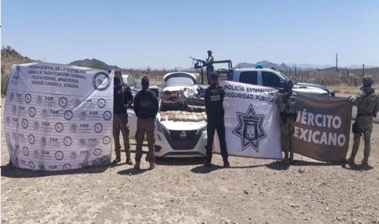 Mesa Estatal de Seguridad logra decomiso masivo de droga, vehículos y detención de 136 personas en Sonora